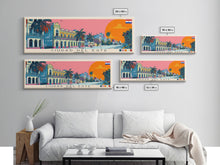 Cargar imagen en el visor de la galería, Ciudad del Este, Paraguay Panoramic Canvas Print, Ciudad del Este, Paraguay Painting, Paraguay Art, Ciudad del Este Travel Poster, Travel Art, Guest Room Painting
