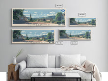 Load image into Gallery viewer, Cumbernauld, Scotland Panoramic Canvas Print, Cumbernauld, Scotland Painting, Scotland Art, Cumbernauld Travel Poster, Travel Art, Housewarming Gift
