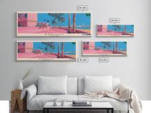 Load image into Gallery viewer, Dammam, Saudi Arabia Panoramic Canvas Print, Dammam, Saudi Arabia Painting, Saudi Arabia Art, Dammam Travel Poster, Travel Art, Vacation Gift
