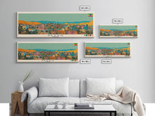 Load image into Gallery viewer, Dessie, Ethiopia Panoramic Canvas Print, Dessie, Ethiopia Painting, Ethiopia Art, Dessie Travel Poster, Travel Art, Housewarming Gift
