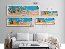 Load image into Gallery viewer, Djelfa, Algeria Panoramic Canvas Print, Djelfa, Algeria Painting, Algeria Art, Djelfa Travel Poster, Travel Art, Housewarming Gift
