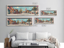 Load image into Gallery viewer, Doncaster, England Panoramic Canvas Print, Doncaster, England Painting, England Art, Doncaster Travel Poster, Travel Art, Guest Room Painting
