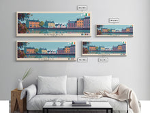 Load image into Gallery viewer, Dundalk, Ireland Panoramic Canvas Print, Dundalk, Ireland Painting, Ireland Art, Dundalk Travel Poster, Travel Art, Guest Room Painting
