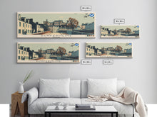 Load image into Gallery viewer, Dunfermline, Scotland Panoramic Canvas Print, Dunfermline, Scotland Painting, Scotland Art, Dunfermline Travel Poster, Travel Art, Living Room Painting
