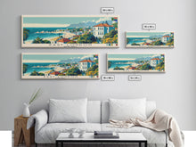 Load image into Gallery viewer, East London, South Africa Panoramic Canvas Print, East London, South Africa Painting, South Africa Art, East London Travel Poster, Travel Art, Guest Room Painting
