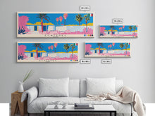 Load image into Gallery viewer, Ecatepec, Mexico Panoramic Canvas Print, Ecatepec, Mexico Painting, Mexico Art, Ecatepec Travel Poster, Travel Art, Guest Room Painting
