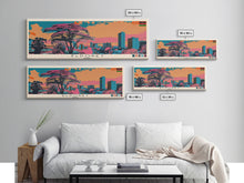 Load image into Gallery viewer, Eldoret, Kenya Panoramic Canvas Print, Eldoret, Kenya Painting, Kenya Art, Eldoret Travel Poster, Travel Art, Guest Room Painting
