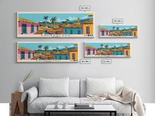 Load image into Gallery viewer, Esmeraldas, Ecuador Panoramic Canvas Print, Esmeraldas, Ecuador Painting, Ecuador Art, Esmeraldas Travel Poster, Travel Art, Guest Room Painting
