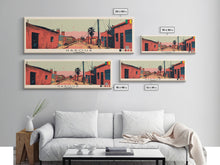 Load image into Gallery viewer, Garoua, Cameroon Panoramic Canvas Print, Garoua, Cameroon Painting, Cameroon Art, Garoua Travel Poster, Travel Art, Guest Room Painting
