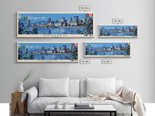 Carregar imagem no visualizador da galeria, Montreal, Canada Panoramic Canvas Print, Montreal, Canada Painting, Canada Art, Montreal Travel Poster, Travel Art, Guest Room Painting
