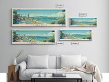 Load image into Gallery viewer, Tauranga, New Zealand Panoramic Canvas Print, Tauranga, New Zealand Painting, New Zealand Art, Tauranga Travel Poster, Travel Art, Guest Room Painting
