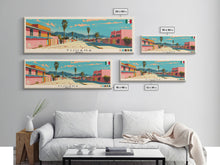 Load image into Gallery viewer, Tijuana, Mexico Panoramic Canvas Print, Tijuana, Mexico Painting, Mexico Art, Tijuana Travel Poster, Travel Art, Housewarming Gift
