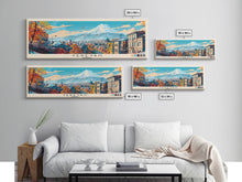 Load image into Gallery viewer, Yerevan, Armenia Panoramic Canvas Print, Yerevan, Armenia Painting, Armenia Art, Yerevan Travel Poster, Travel Art, Guest Room Painting
