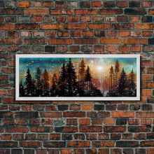 Carregar imagem no visualizador da galeria, Abstract Painting Of A Forest Fire, Canvas Print, Framed Canvas Art, Living Room Decor, Above Sofa Painting, Centerpiece Art

