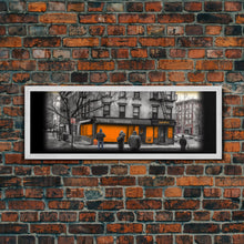 Cargar imagen en el visor de la galería, Closed Down Store Canvas Print, Buildings,Street Art, Fall, Autumn, Urban Art, Large Urban Art Print, Panoramic, Wall Art, Canvas Print
