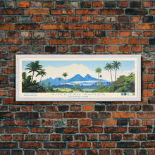 Carregar imagem no visualizador da galeria, American Samoa National Park, Panoramic Samoa Travel Art, National Park Print, Minimalist Travel Art, Midcentury Modern Style Landscape
