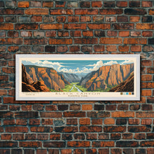Load image into Gallery viewer, Black Canyon Of The Gunnison National Park, Panoramic Colorado Travel Art, National Park Print, Minimalist Travel Art, Midcentury Modern
