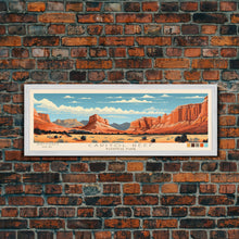 Carregar imagem no visualizador da galeria, Capitol Reef National Park, Panoramic Utah Travel Art, National Park Print, Minimalist Travel Art, Midcentury Modern Style Landscape
