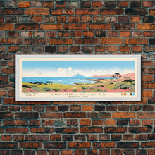 Cargar imagen en el visor de la galería, Channel Islands National Park Panoramic California Travel Art, National Park Print, Minimalist Travel Art, Midcentury Modern Style Landscape
