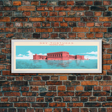 Load image into Gallery viewer, Dry Tortugas National Park, Panoramic Florida Travel Art, National Park Print, Minimalist Travel Art, Midcentury Modern Style Landscape
