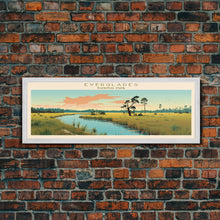 Carregar imagem no visualizador da galeria, Everglades National Park, Panoramic Florida Travel Art, National Park Print, Minimalist Travel Art, Midcentury Modern Style Landscape
