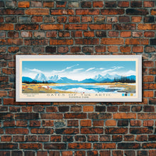 Load image into Gallery viewer, Gates Of The Arctic National Park Panoramic Alaska Travel Art, National Park Print, Minimalist Travel Art, Midcentury Modern Style Landscape
