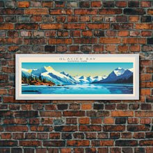Carregar imagem no visualizador da galeria, Glacier Bay National Park, Panoramic Alaska Travel Art, National Park Print, Minimalist Travel Art, Midcentury Modern Style Landscape
