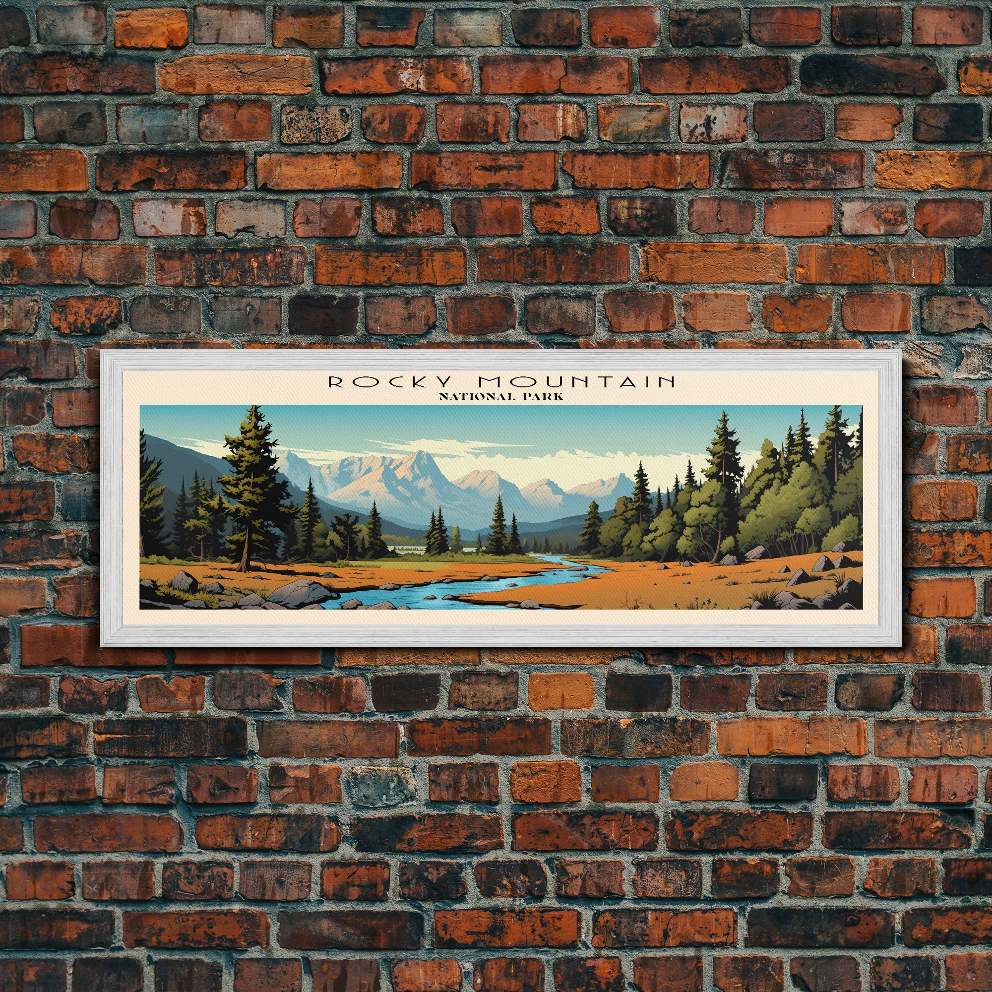 Rocky Mountain National Park Panoramic Travel Art, National Park Print