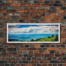 Load image into Gallery viewer, Blue Ridge Mountains Panoramic Wall Art, Bluebridge Mountains National Parkway, Beautiful Cabin Decor, Boho Photography Wall Art Print
