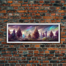 Load image into Gallery viewer, RPG Art, High Fantasy Forest Wall Art, Ready To Hang Canvas Print, Panoramic Art, Fantasy RPG Concept Art
