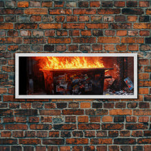 Carregar imagem no visualizador da galeria, A Dumpster Fire, Canvas Wall Art, Modern Art, Urban Art, Wall Print
