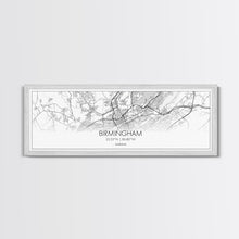 Load image into Gallery viewer, Panoramic Birmingham City Map, Alabama Art, Map Print, Minimalist Wall Art, Canvas Art, Housewarming Gift, Street Map Art, Closing Gift

