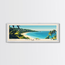 Carregar imagem no visualizador da galeria, Abaka Bay, Haiti Panoramic Print, Vacation Gift, Haiti Wall Art, Beach Painting, Beach Decor, Beach Or Lakehouse Art
