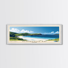 Carregar imagem no visualizador da galeria, Achmelvich Bay, Scotland Panoramic Print, Vacation Gift, Scotland Wall Art, Beach Painting, Beach Decor, Large Wall Art, Wood Frame Art
