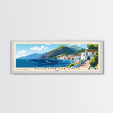 Carregar imagem no visualizador da galeria, Aeolian Islands, Italy Panoramic Print, Vacation Gift, Italy Wall Art, Vacation Wall Art, Vacatation Memories, Beach Decor, Beach Or Lakehouse Art
