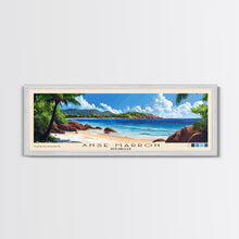 Carregar imagem no visualizador da galeria, Anse Marron, Seychelles Panoramic Print, Vacation Gift, Seychelles Wall Art, Beach Painting, Beach Decor, Large Wall Art, Wood Frame Art
