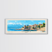Carregar imagem no visualizador da galeria, Antibes, France Panoramic Beach Print, Vacation Gift, France Wall Art, Beach Painting, Beach Decor, Beach Painting
