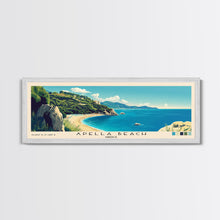 Carregar imagem no visualizador da galeria, Apella Beach, Greece Panoramic Print, Vacation Gift, Greece Wall Art, Vacation Wall Art, Vacatation Memories, Beach Decor, Beach Or Lakehouse Art
