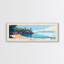 Carregar imagem no visualizador da galeria, Apostle Islands, Wisconsin Panoramic Beach Print, Vacation Gift, Wisconsin Wall Art, Beach Painting, Beach Decor, Beach Painting
