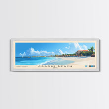 Carregar imagem no visualizador da galeria, Arashi Beach, Aruba Panoramic Print, Vacation Gift, Aruba Wall Art, Beach Painting, Beach Decor, Large Wall Art, Wood Frame Art
