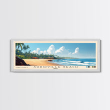 Carregar imagem no visualizador da galeria, Auroville Beach, India Panoramic Print, Vacation Gift, India Wall Art, Beach Painting, Beach Decor, Large Wall Art, Wood Frame Art
