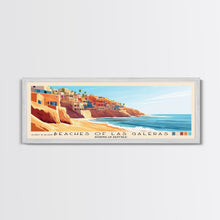 Carregar imagem no visualizador da galeria, Beaches of Las Galeras, Dominican Republic Panoramic Beach Print, Vacation Gift, Dominican Republic Wall Art, Framed Canvas Print, Framed Beach Painting
