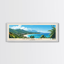 Carregar imagem no visualizador da galeria, Beau Vallon, Seychelles Panoramic Print, Vacation Gift, Seychelles Wall Art, Vacation Wall Art, Vacatation Memories, Beach Decor, Beach Or Lakehouse Art
