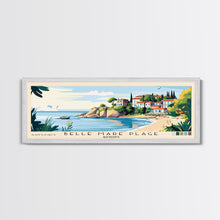 Cargar imagen en el visor de la galería, Belle Mare Plage, Mauritius Panoramic Beach Print, Vacation Gift, Mauritius Wall Art, Framed Canvas Print, Framed Beach Painting
