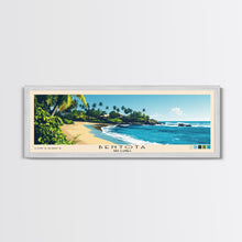 Load image into Gallery viewer, Bentota, Sri Lanka Panoramic Beach Print, Vacation Gift, Sri Lanka Wall Art, Framed Canvas Print, Framed Beach Painting
