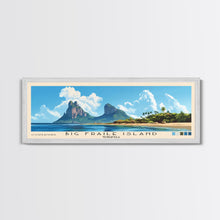 Cargar imagen en el visor de la galería, Big Fraile Island, Venezuela Panoramic Beach Print, Vacation Gift, Venezuela Wall Art, Framed Canvas Print, Framed Beach Painting
