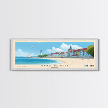 Carregar imagem no visualizador da galeria, Binz Beach, Germany Panoramic Print, Vacation Gift, Germany Wall Art, Beach Painting, Beach Decor, Large Wall Art, Wood Frame Art
