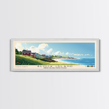 Load image into Gallery viewer, Block Island, Rhode Island,United States Panoramic Print, Vacation Gift, Rhode Island,United States Wall Art, Beach Painting, Beach Decor, Beach Or Lakehouse Art
