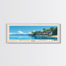 Load image into Gallery viewer, Bocas del Toro , Panamá Panoramic Beach Print, Vacation Gift, Panamá Wall Art, Beach Painting, Beach Decor, Beach Painting
