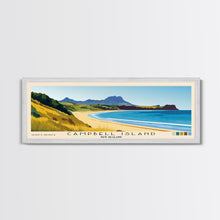 Carregar imagem no visualizador da galeria, Campbell Island, New Zealand Panoramic Print, Vacation Gift, New Zealand Wall Art, Beach Painting, Beach Decor, Large Wall Art, Wood Frame Art
